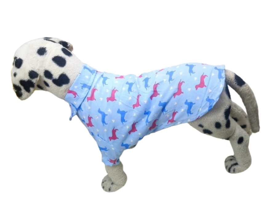 Cotton Dog Printed Shirt White - Shirt for Dogs